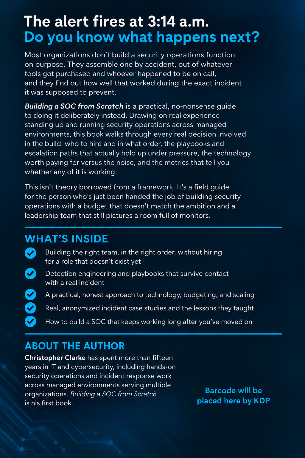 Back cover of Building a SOC from Scratch