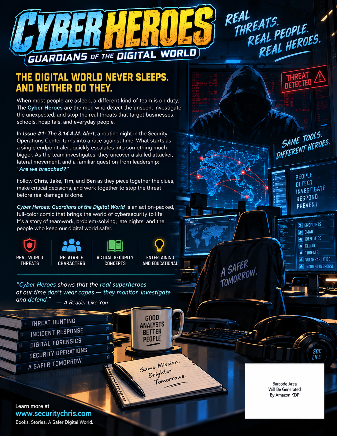 Back cover of Cyber Heroes: Guardians of the Digital World